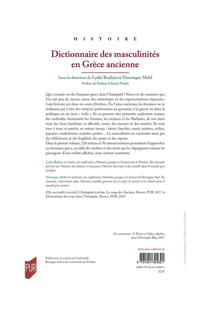 Dictionnaire des masculinités en Grèce ancienne