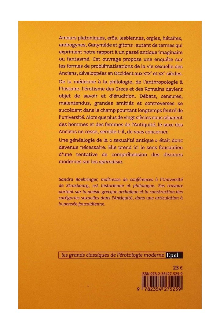 La sexualité antique, une histoire moderne