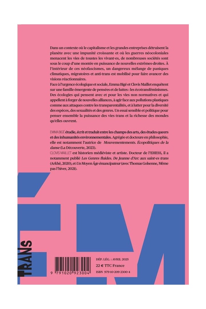 Ecotransféminismes : Pour des écologies transféministes