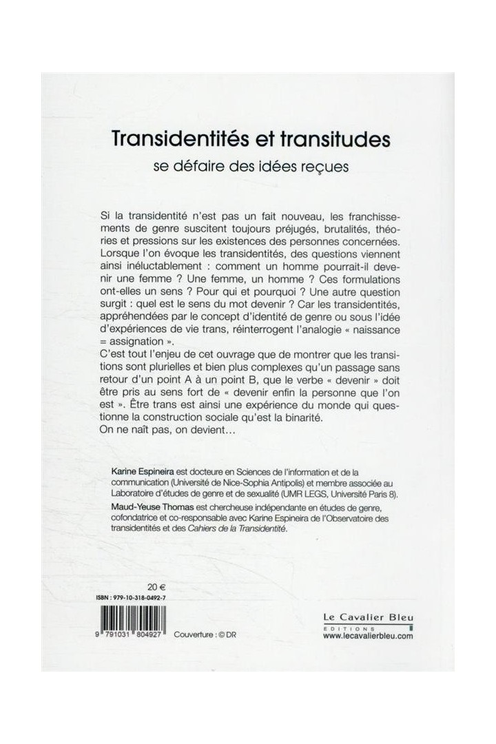 Transidentités et transitudes : se défaire des idées reçues
