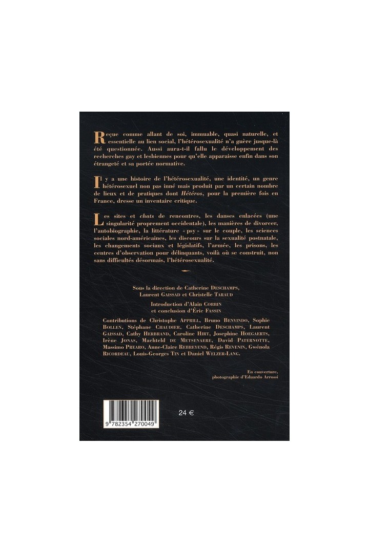 Hétéros ; discours, lieux, pratique