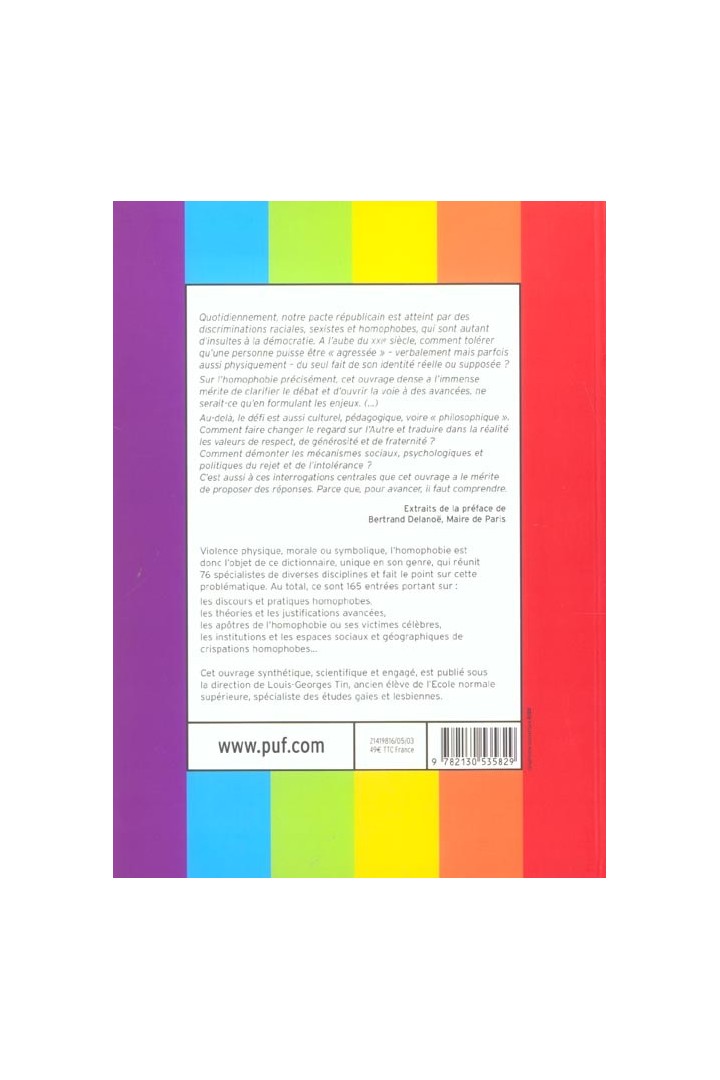 Dictionnaire de l'homophobie