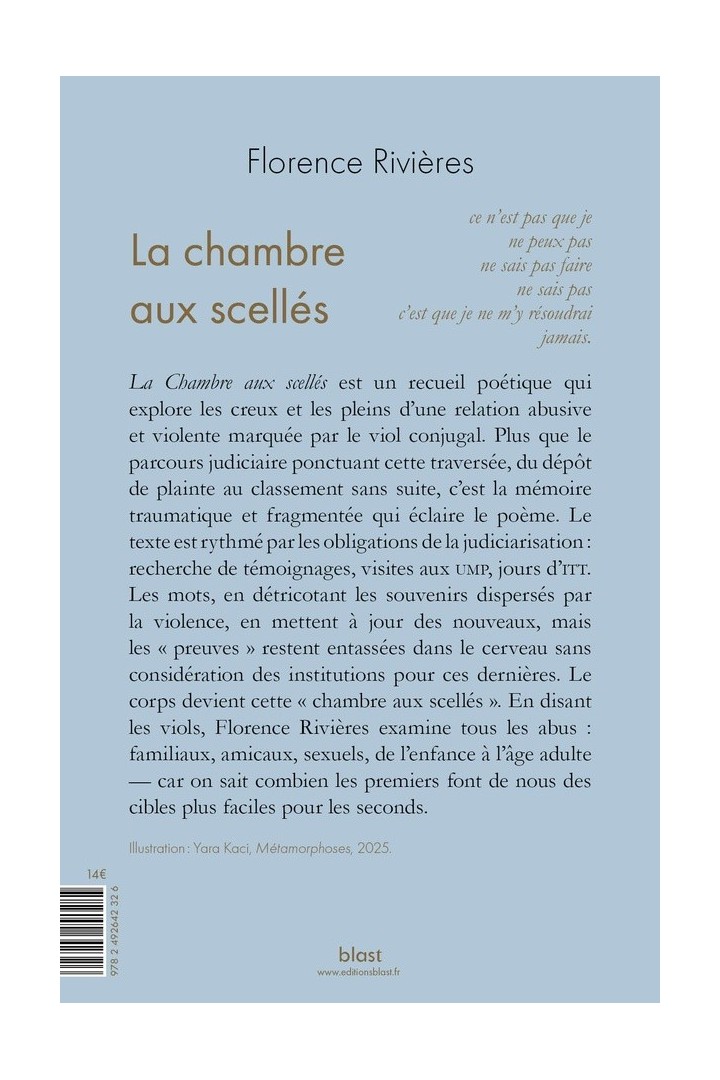 La chambre aux scellés