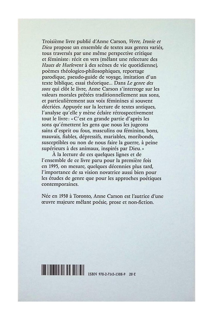 Verre, ironie et Dieu