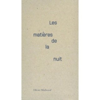 Les matières de la nuit