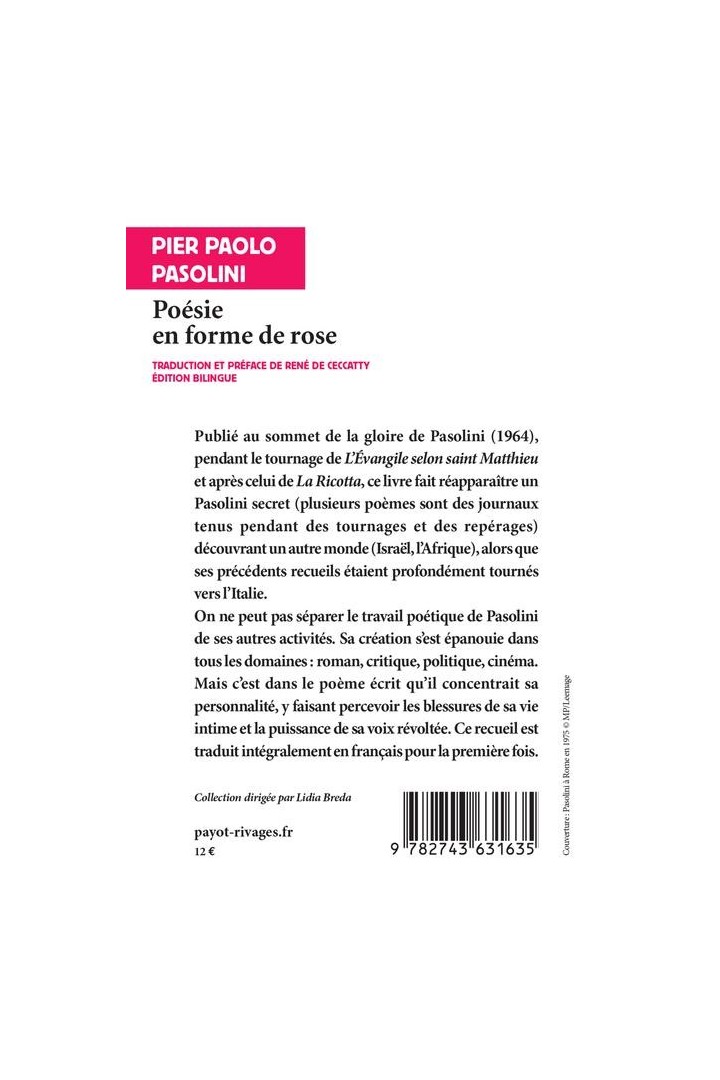 Poésie en forme de rose
