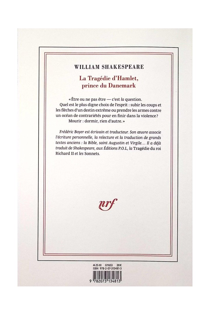 La Tragédie d'Hamlet, prince du Danemark