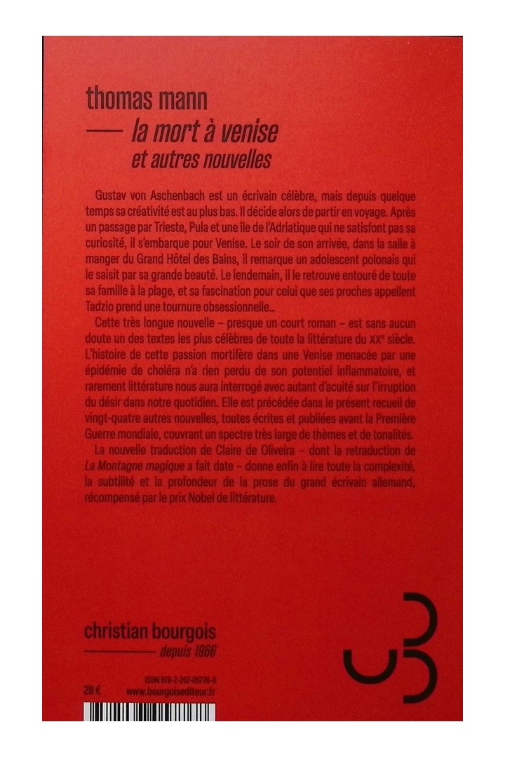 La Mort à Venise et autres nouvelles