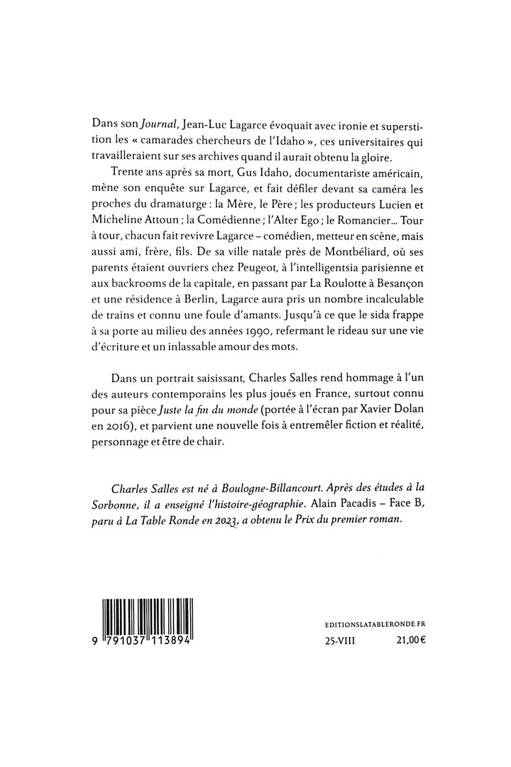 Lagarce, fiction