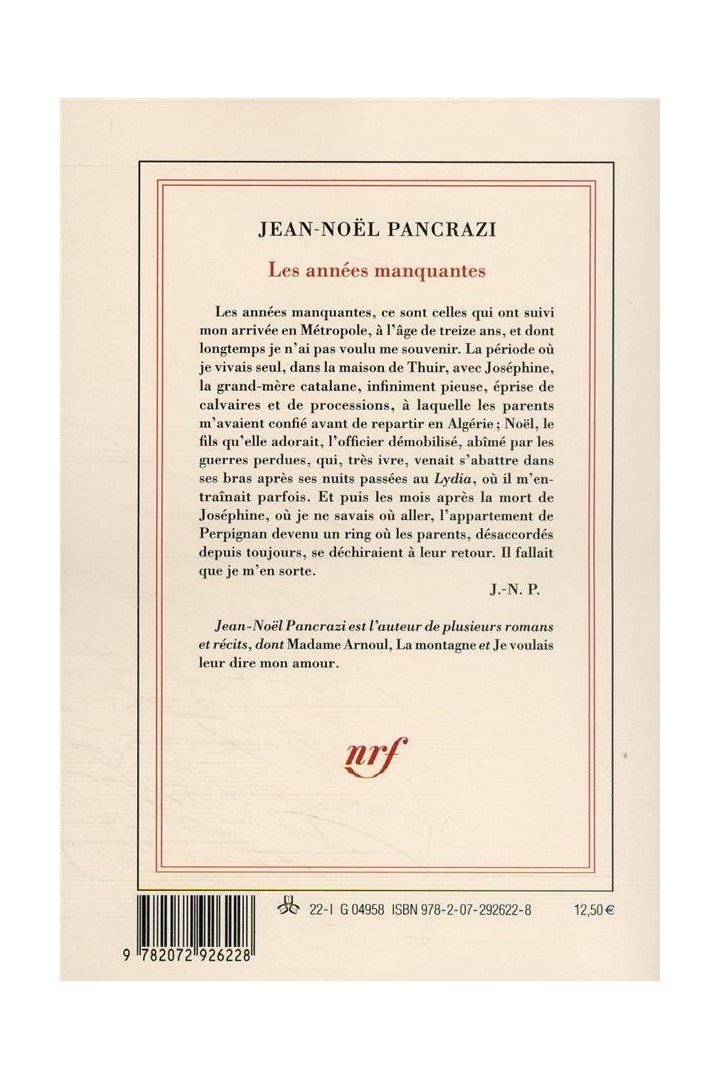 Les années manquantes