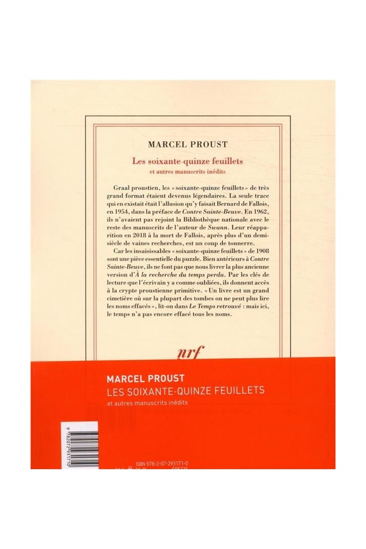 Les soixante-quinze feuillets ; le roman de 1908