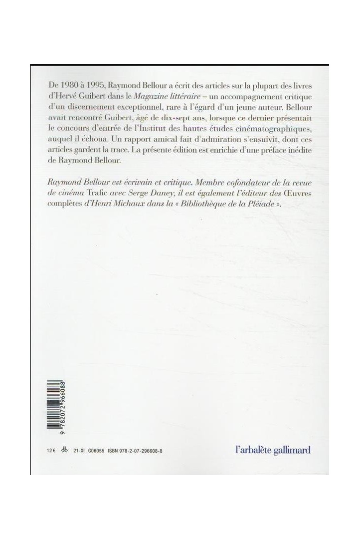 Hervé Guibert : articles 1980-1995