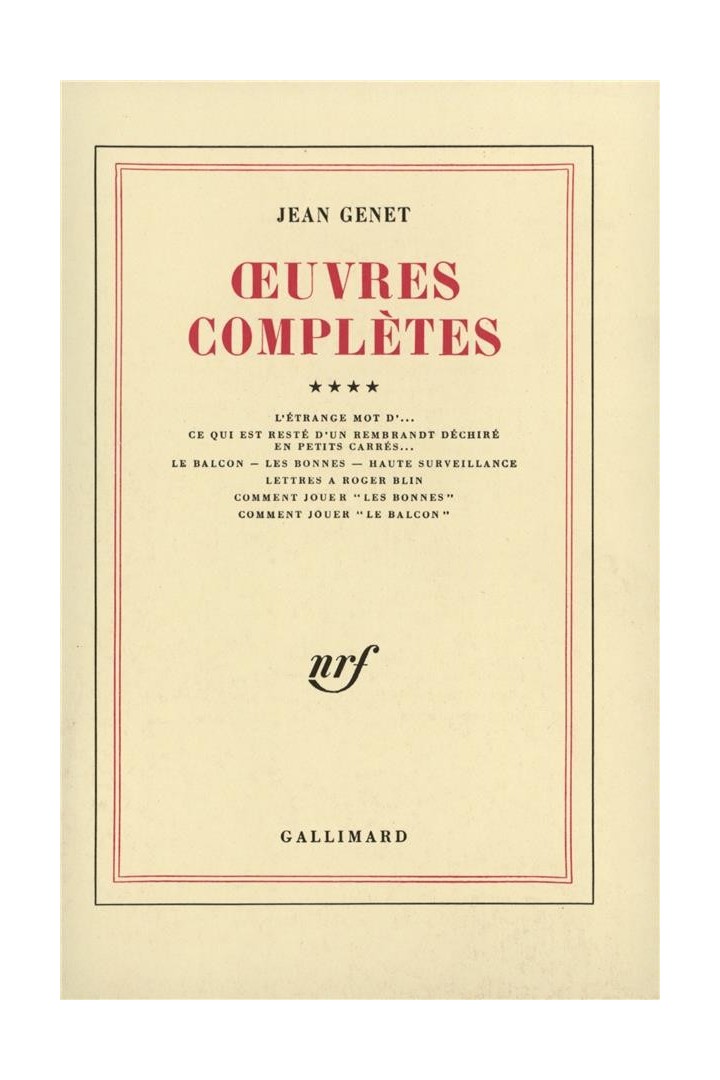 Oeuvres complètes Tome 4
