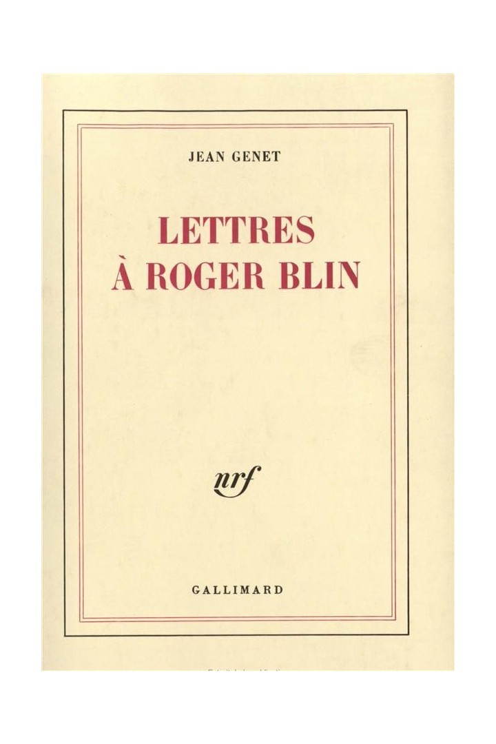Lettres à Roger Blin