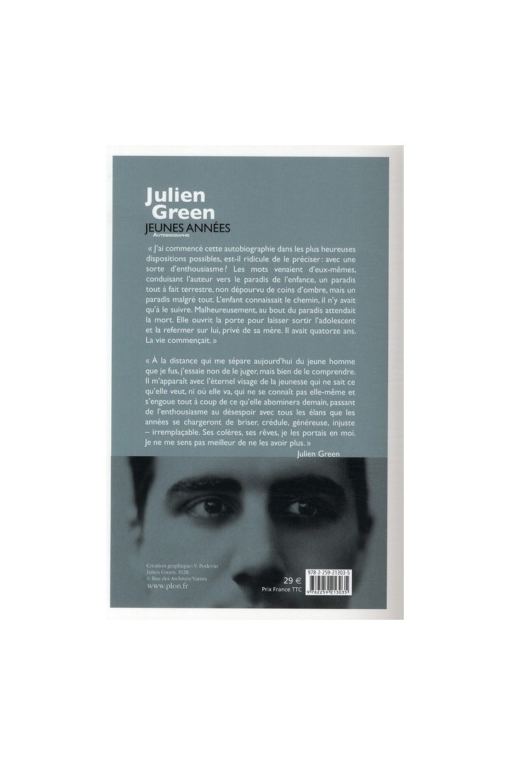 Jeunes années ; autobiographie