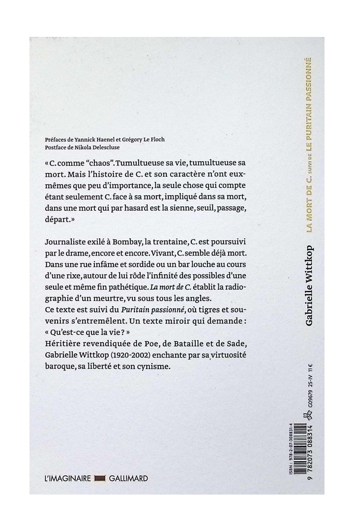 La Mort de C./Le Puritain passionné