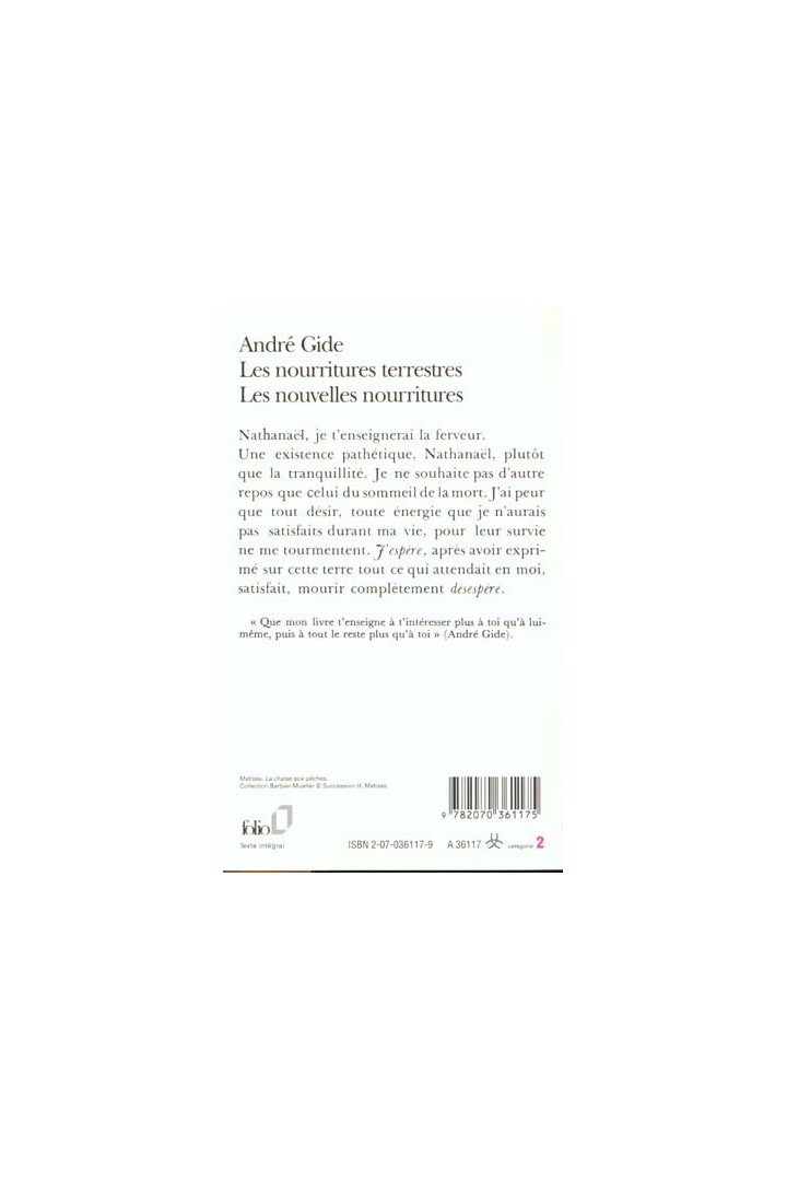 Les nourritures terrestres ; les nouvelles nourritures