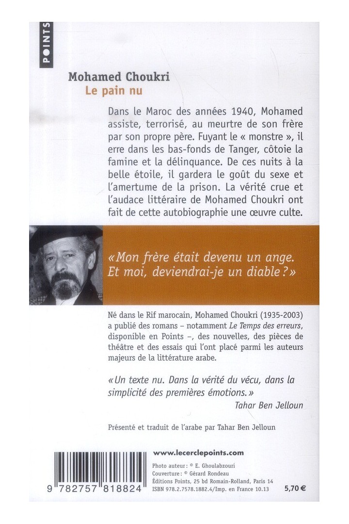 Le pain nu ; récit autobiographie
