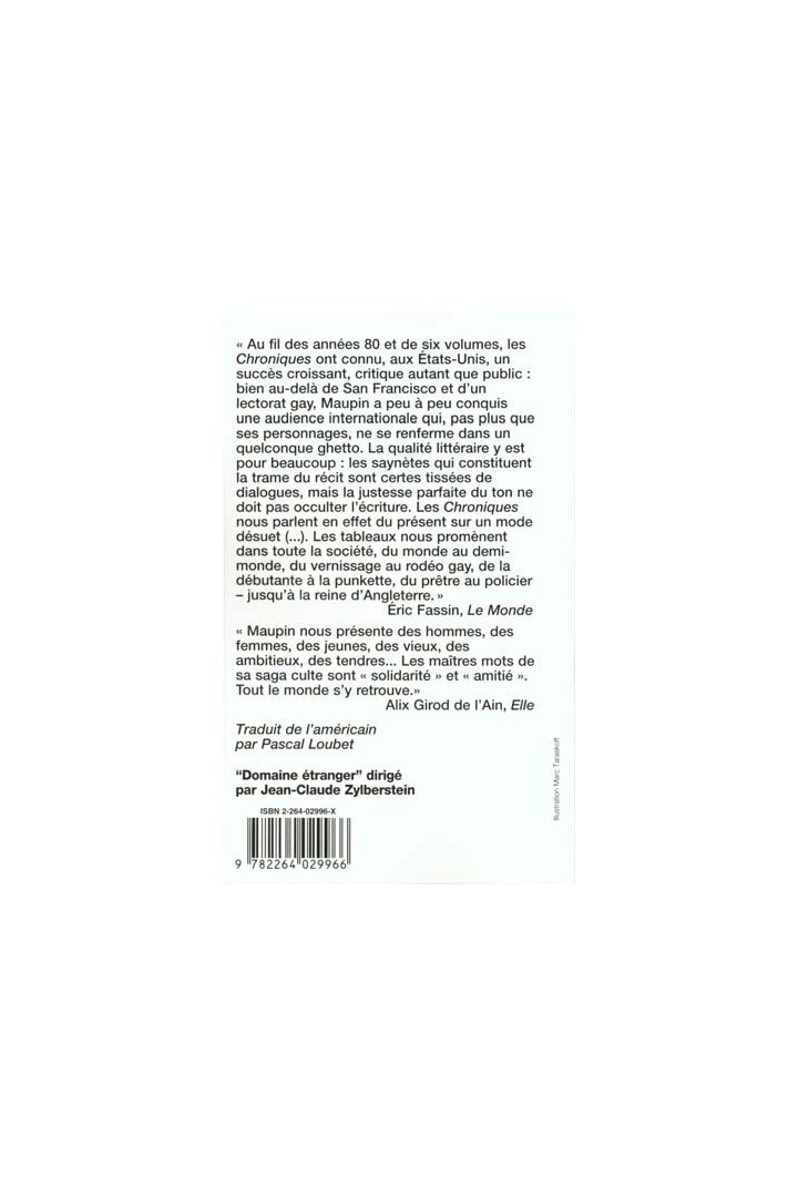 Chroniques de San Francisco Tome 2 : nouvelles chroniques de San Francisco