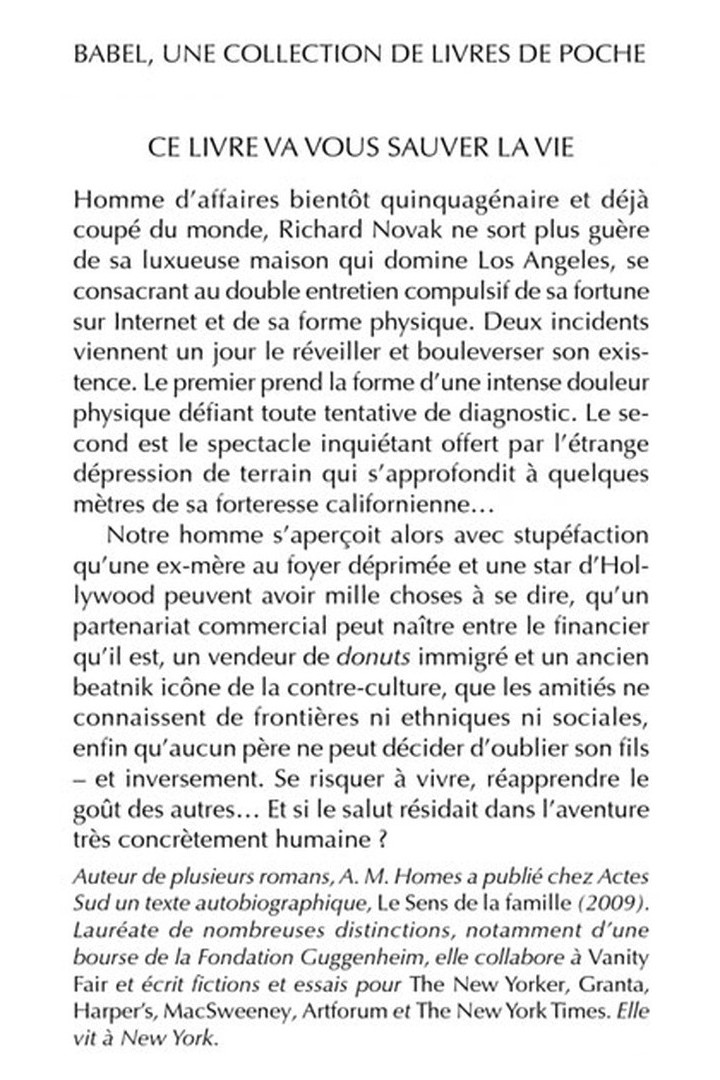 Ce livre va vous sauver la vie