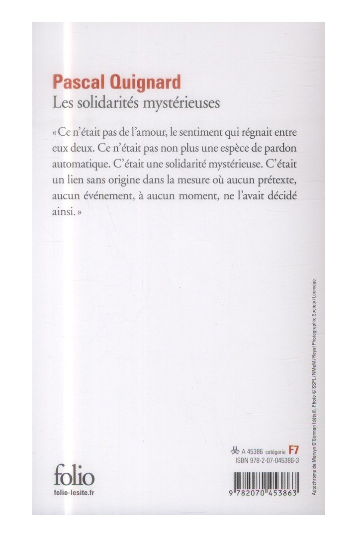 Les solidarités mystèrieuses