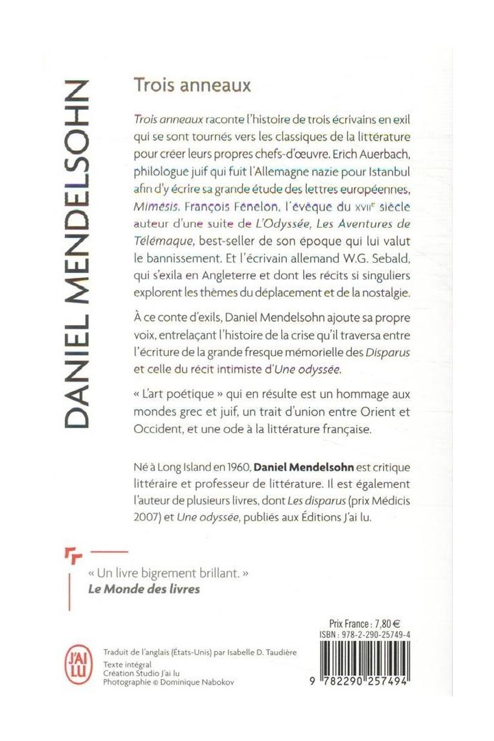 Trois anneaux ; un conte d'exils