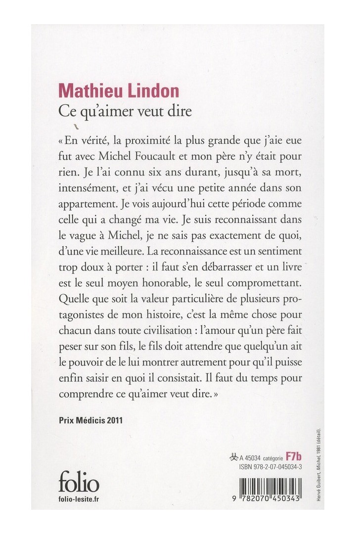 Ce qu'aimer veut dire