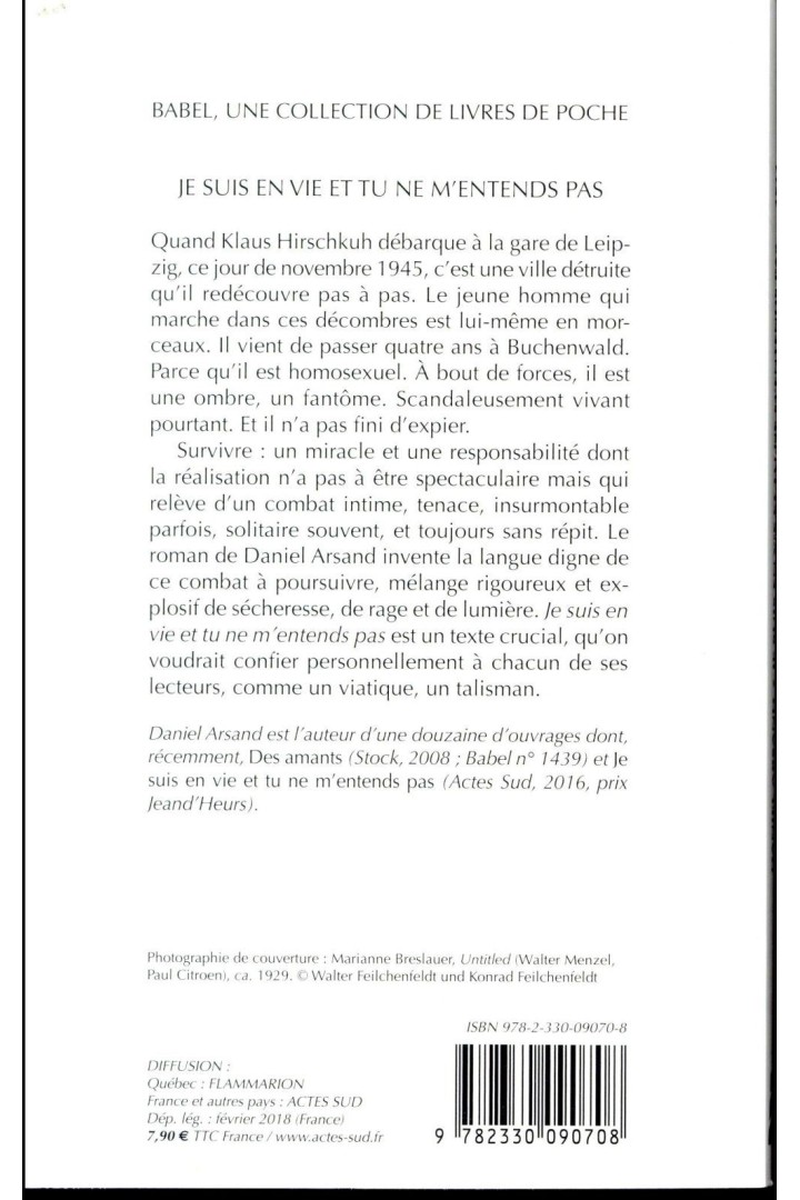 Je suis en vie et tu ne m'entends pas