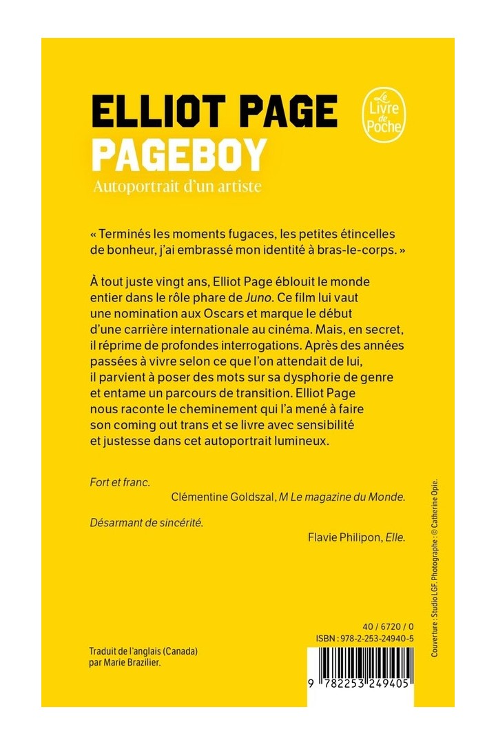 Pageboy : autoportrait d'un artiste