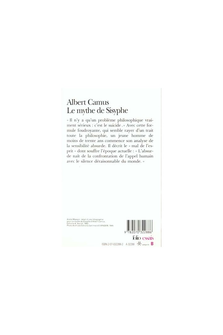 Le mythe de sisyphe (essai sur l'absurde)