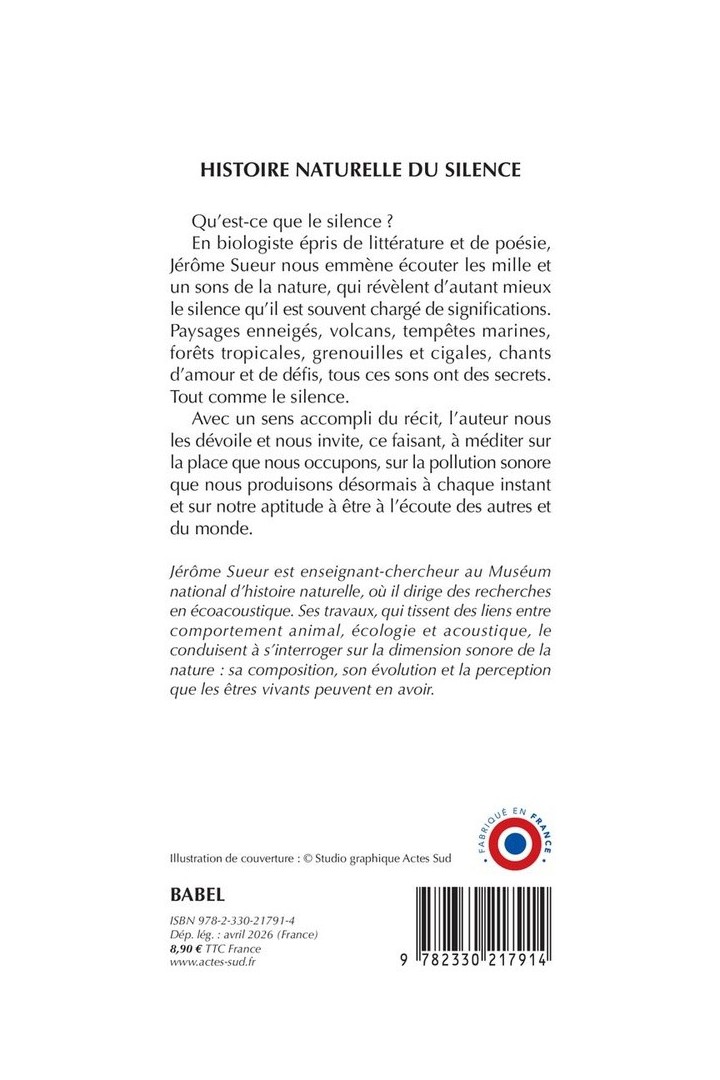 Histoire naturelle du silence