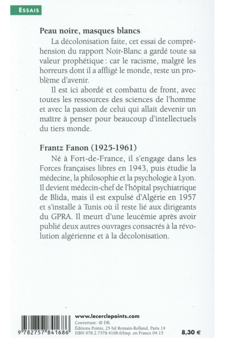 Peau noire, masques blancs