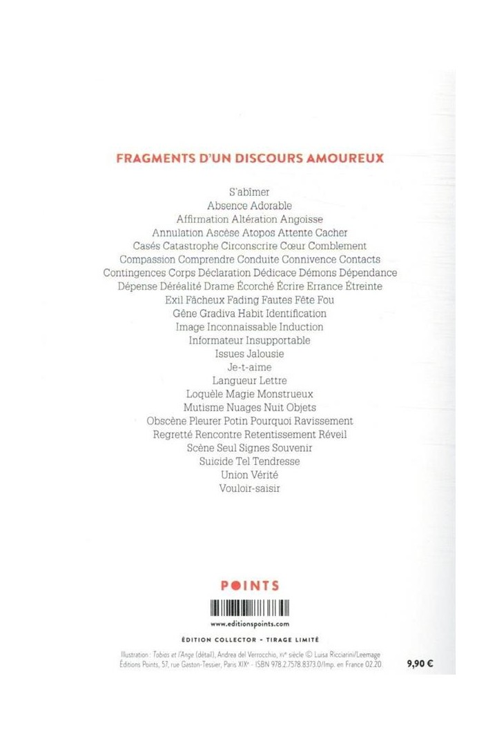Fragments d'un discours amoureux