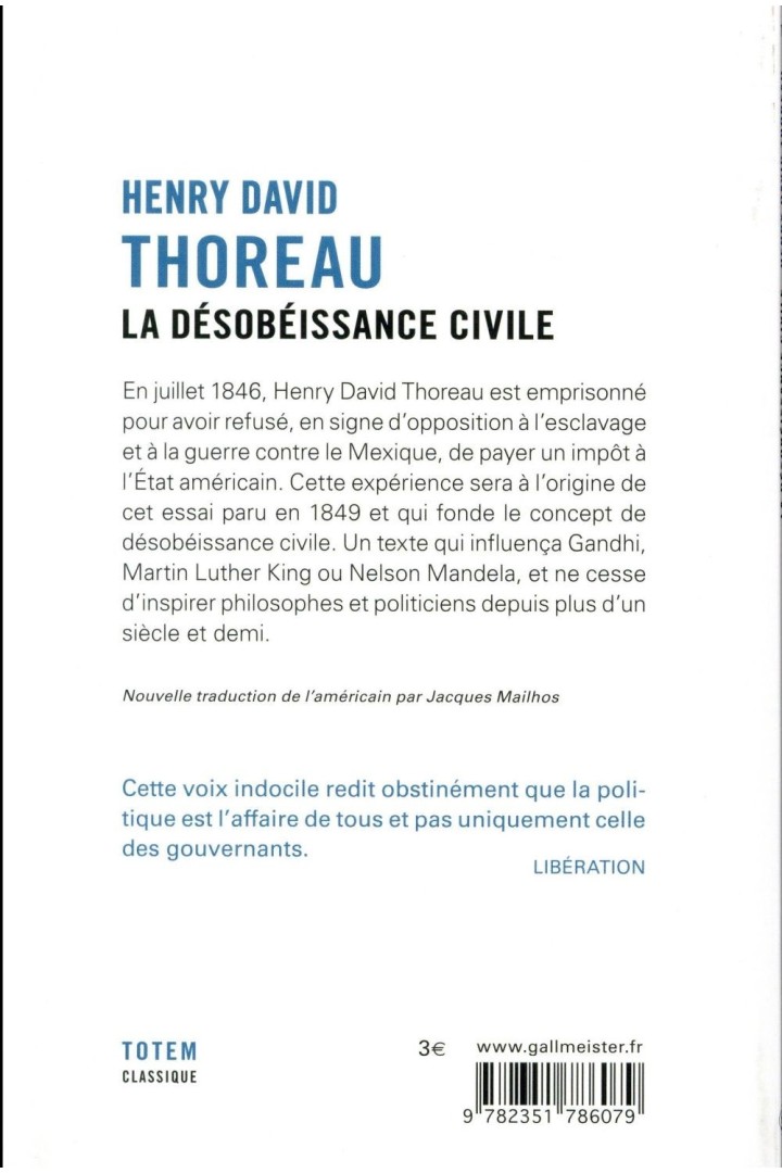 La désobéissance civile