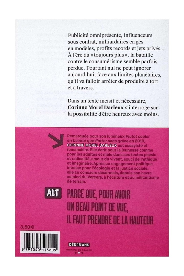 Être heureux avec moins ?