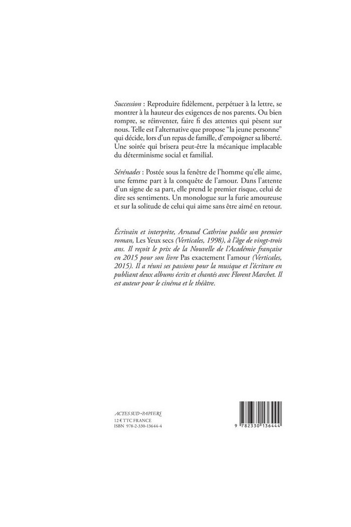 Succession ; sérénades