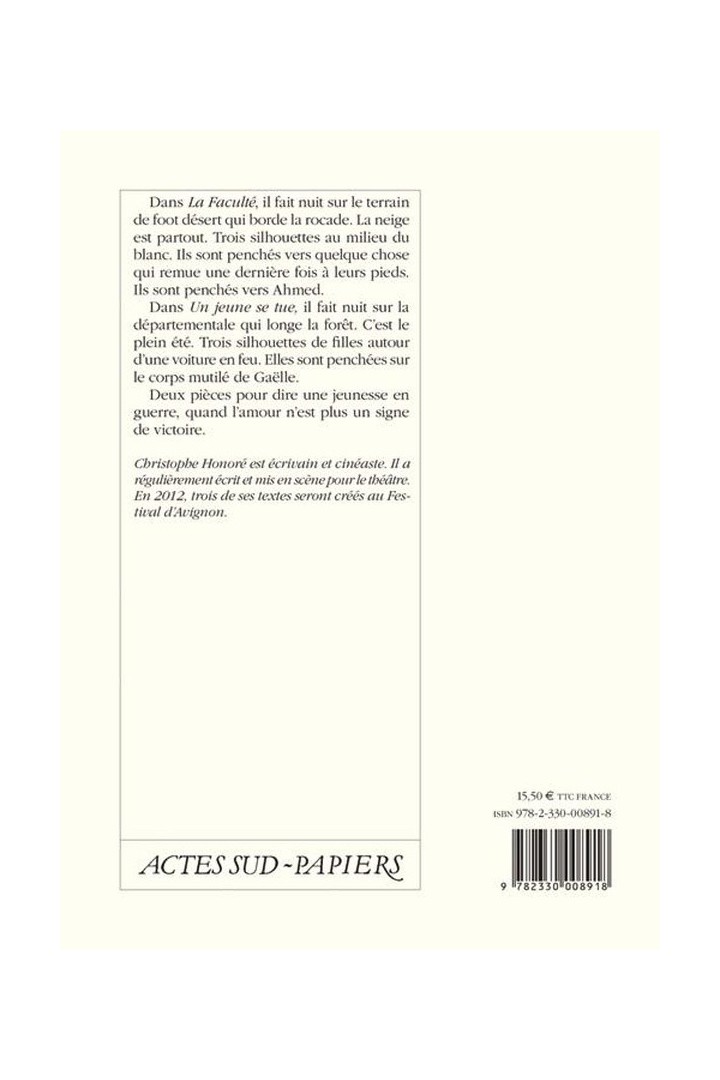 La faculté ; un jeune se tue
