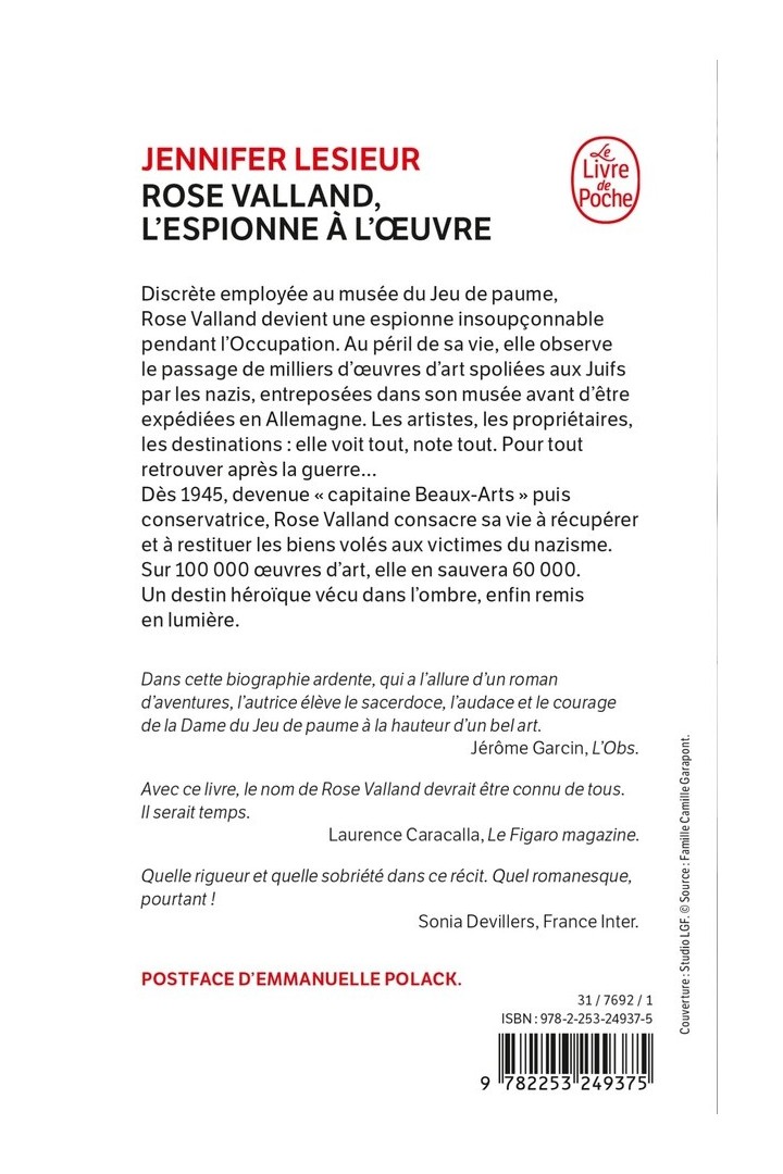 Rose Valland, l'espionne à l'oeuvre