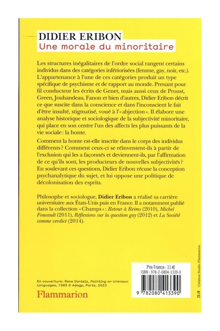 Une morale du minoritaire : Variations sur un thème de Jean Genet