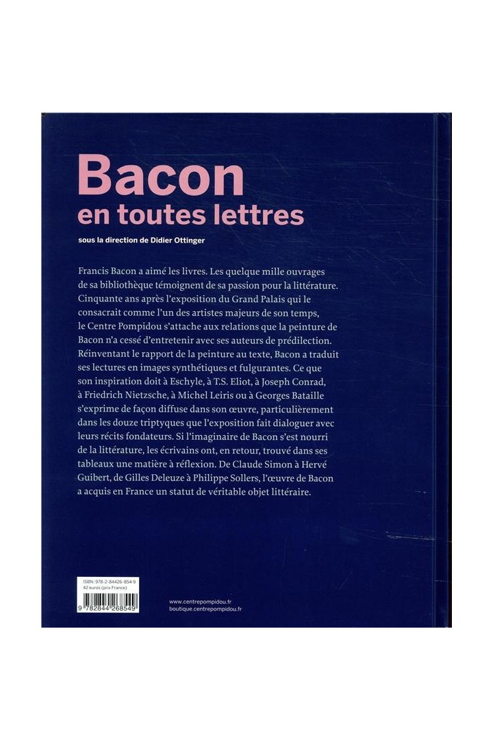 Bacon en toutes lettres ; catalogue de l'exposition