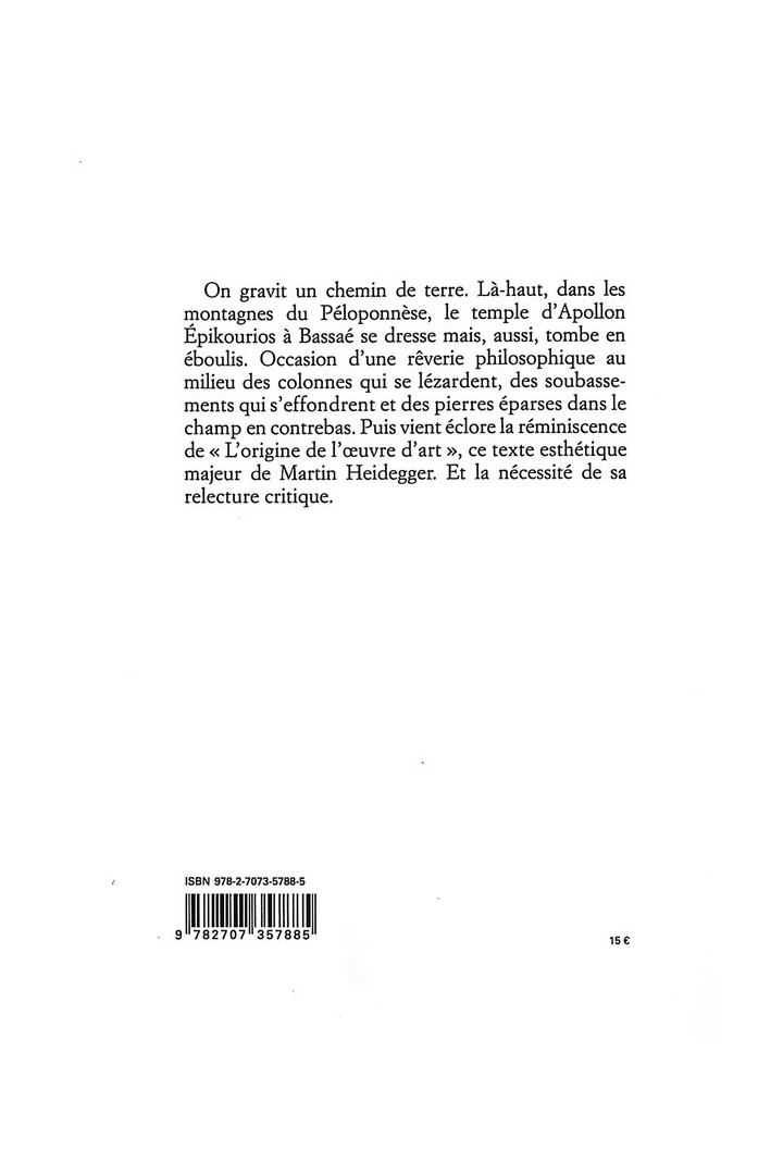 L'Éboulis de l'être