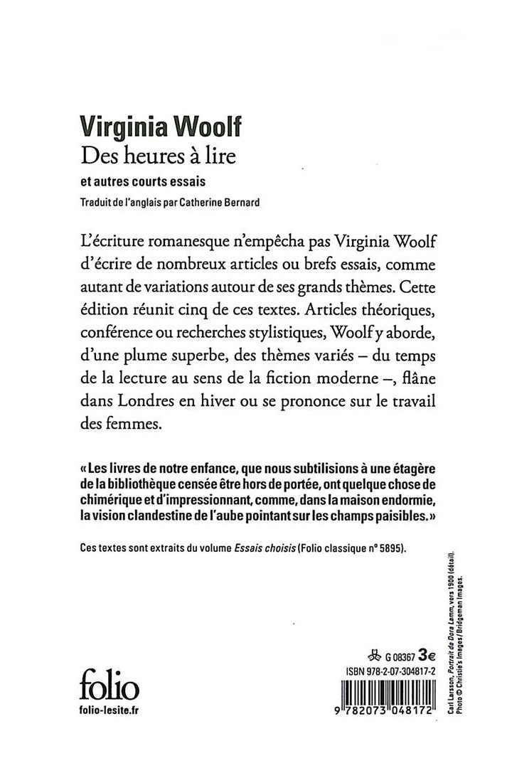 Des heures à lire et autres courts essais
