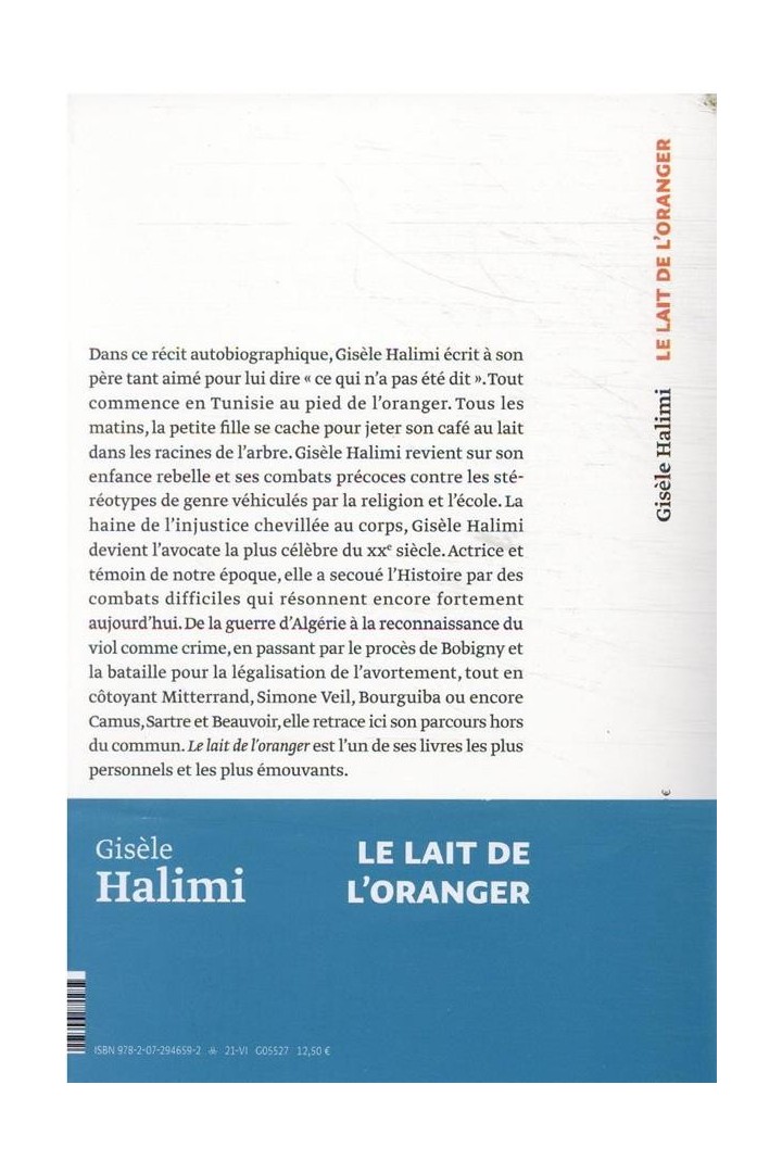 Le lait de l'oranger