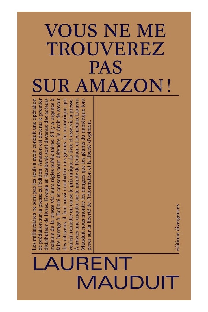 Vous ne me trouverez pas sur Amazon !